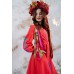 Embroidered Wrap Around Dress "Colouring" Coral